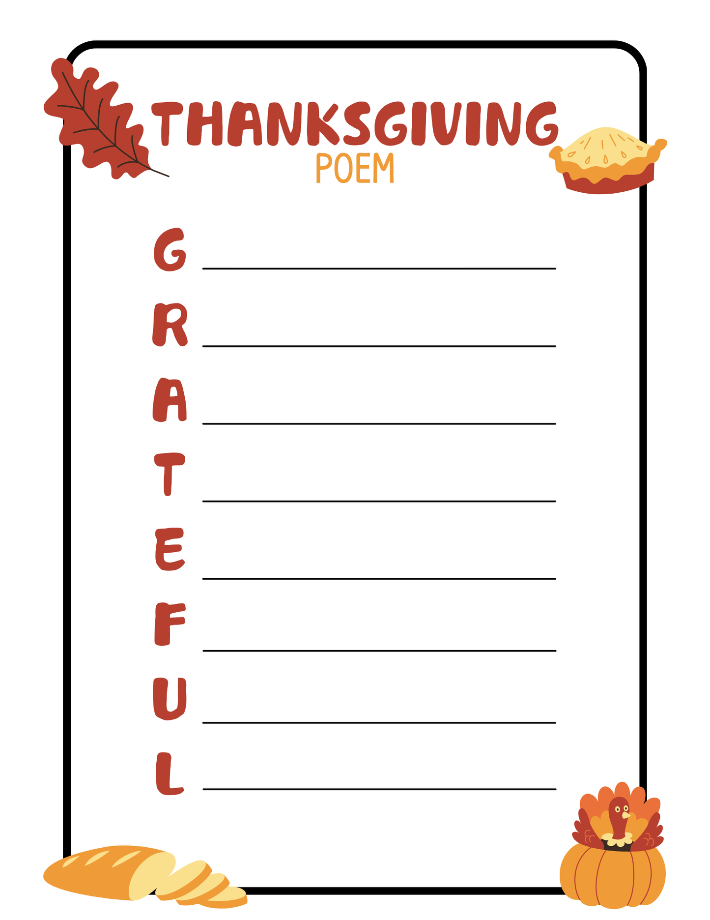 Thanksgiving Activity Book- for all ages- Digital Download