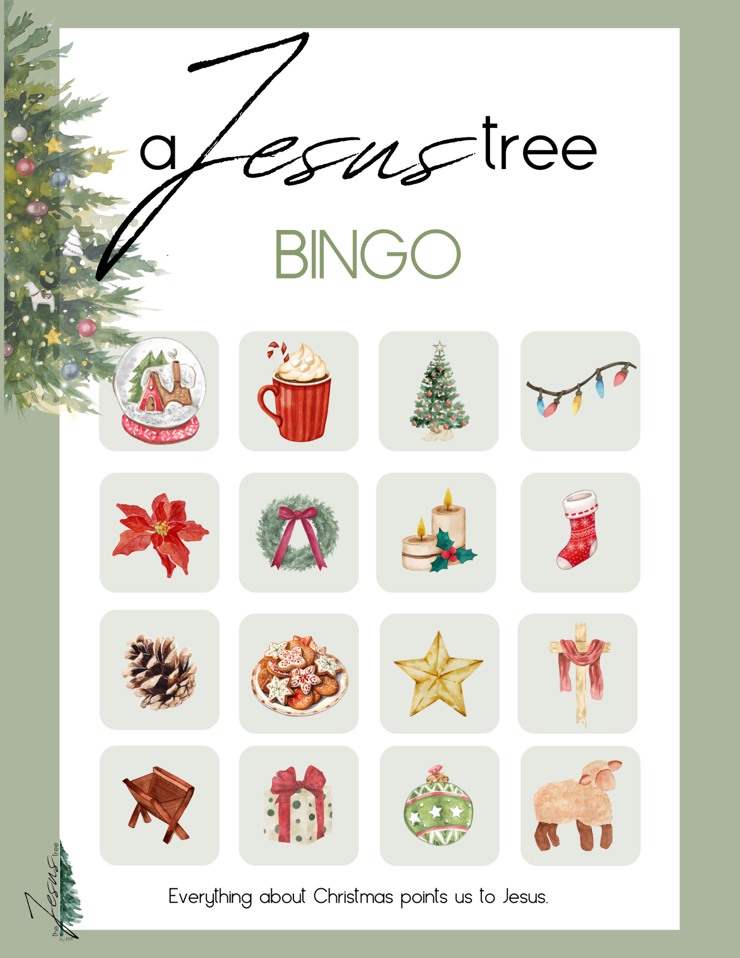A Jesus Tree Bingo - Digital Download