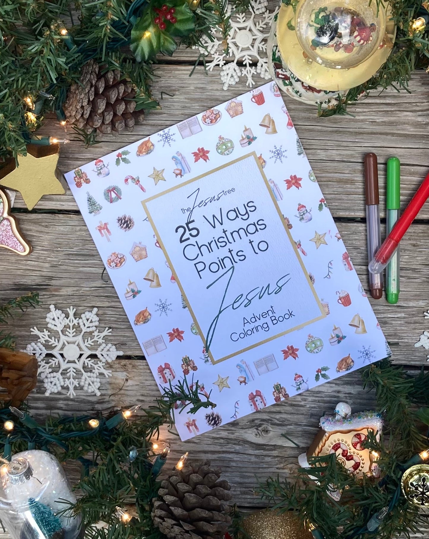 25 Ways Christmas Points to Jesus: Advent Coloring Book