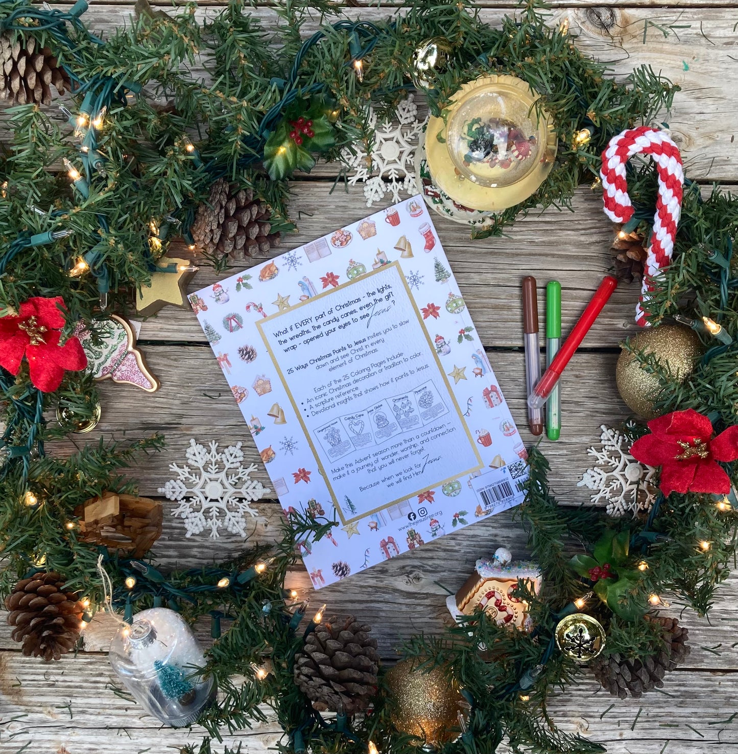 25 Ways Christmas Points to Jesus: Advent Coloring Book