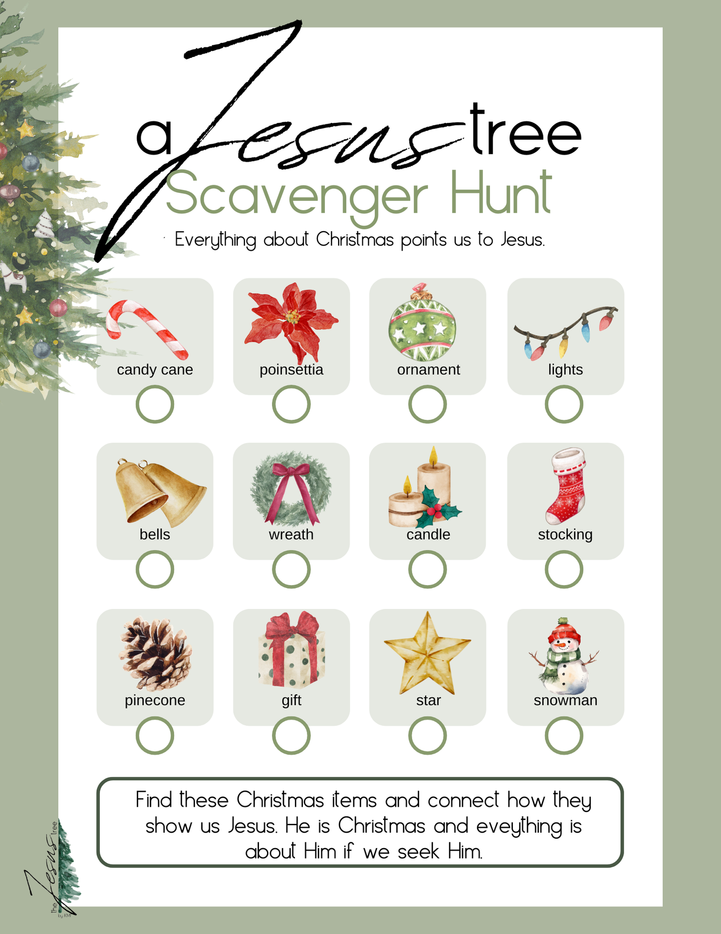 A Jesus Tree Scavenger Hunt - Digital Download