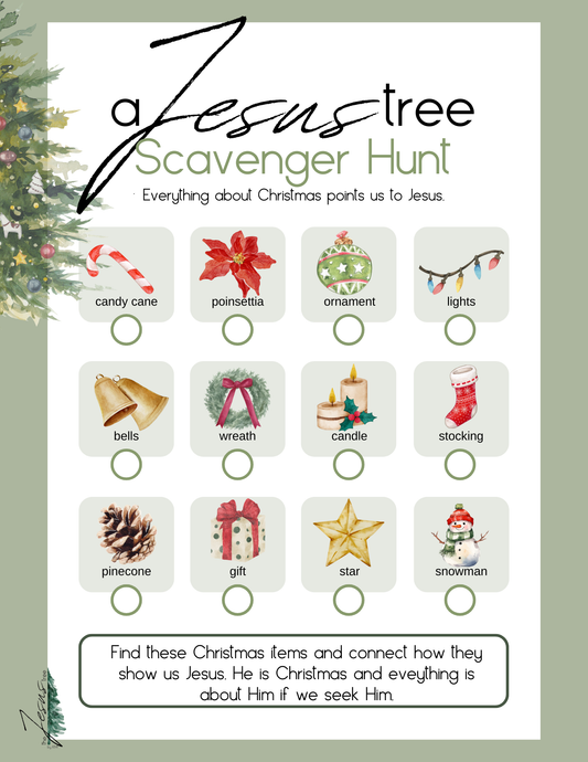 A Jesus Tree Scavenger Hunt - Digital Download